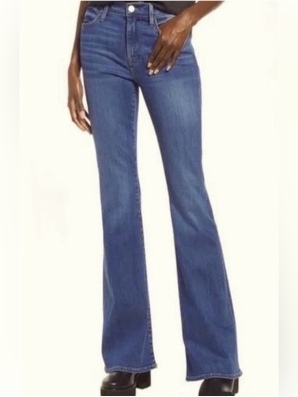 FRAME denim Le Pixie High Flare Bestia wash LPXHF801 size 25 medium wash - Picture 1 of 10